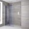 Milano Portland-Luna - Smoked Glass Wet Room Shower Enclosure - Choice of Glass Size and Drain