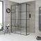 Milano Barq - Wet Room Shower Enclosure with Hinged Return Panel - Choice of Glass and Drain