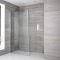 Milano Portland - Wet Room Shower Enclosure with Hinged Return Panel - Choice of Glass Size and Drain