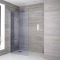 Milano Portland-Luna - 1950mm Smoked Glass Wet Room Screen - Chrome - Choice of Sizes