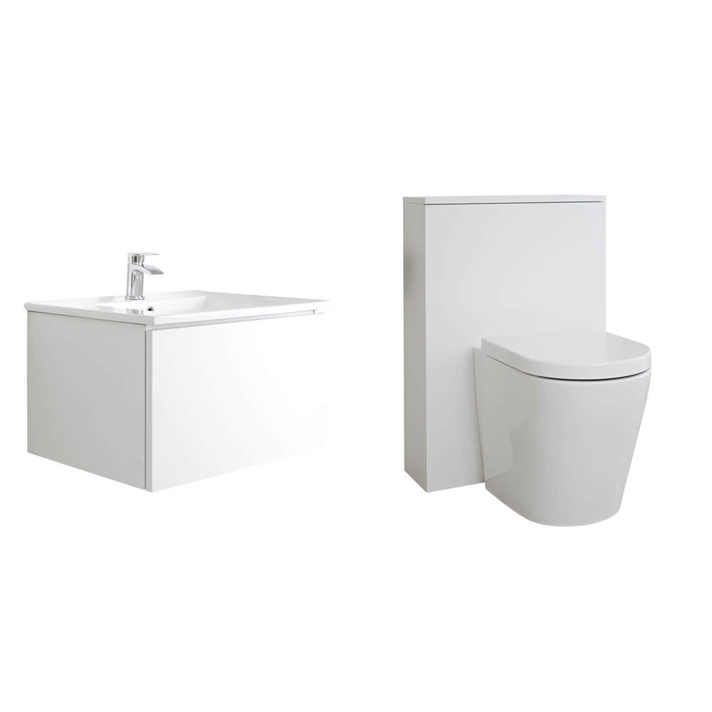 Matte Grey 600 mm WC Unit Milano Oxley Bathroom Furniture 