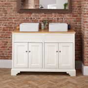 Milano Thornton - Smoke Grey 1200mm Traditional Vanity Unit with Double ...
