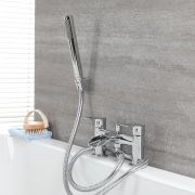 Milano Mirage - Modern Deck Mounted Bath Shower Mixer Tap with 