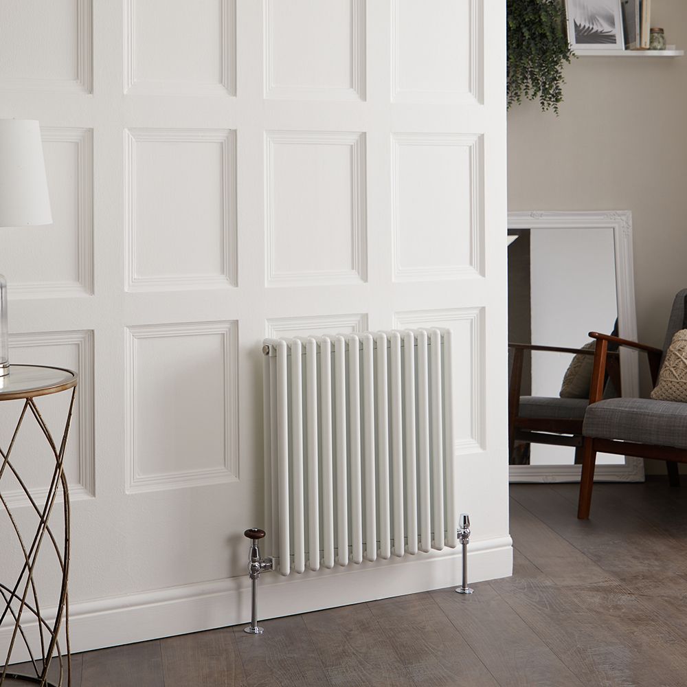 Milano Esme - Horizontal Aluminium Traditional Column Radiator - 600mm Tall - Choice of Finish and Size