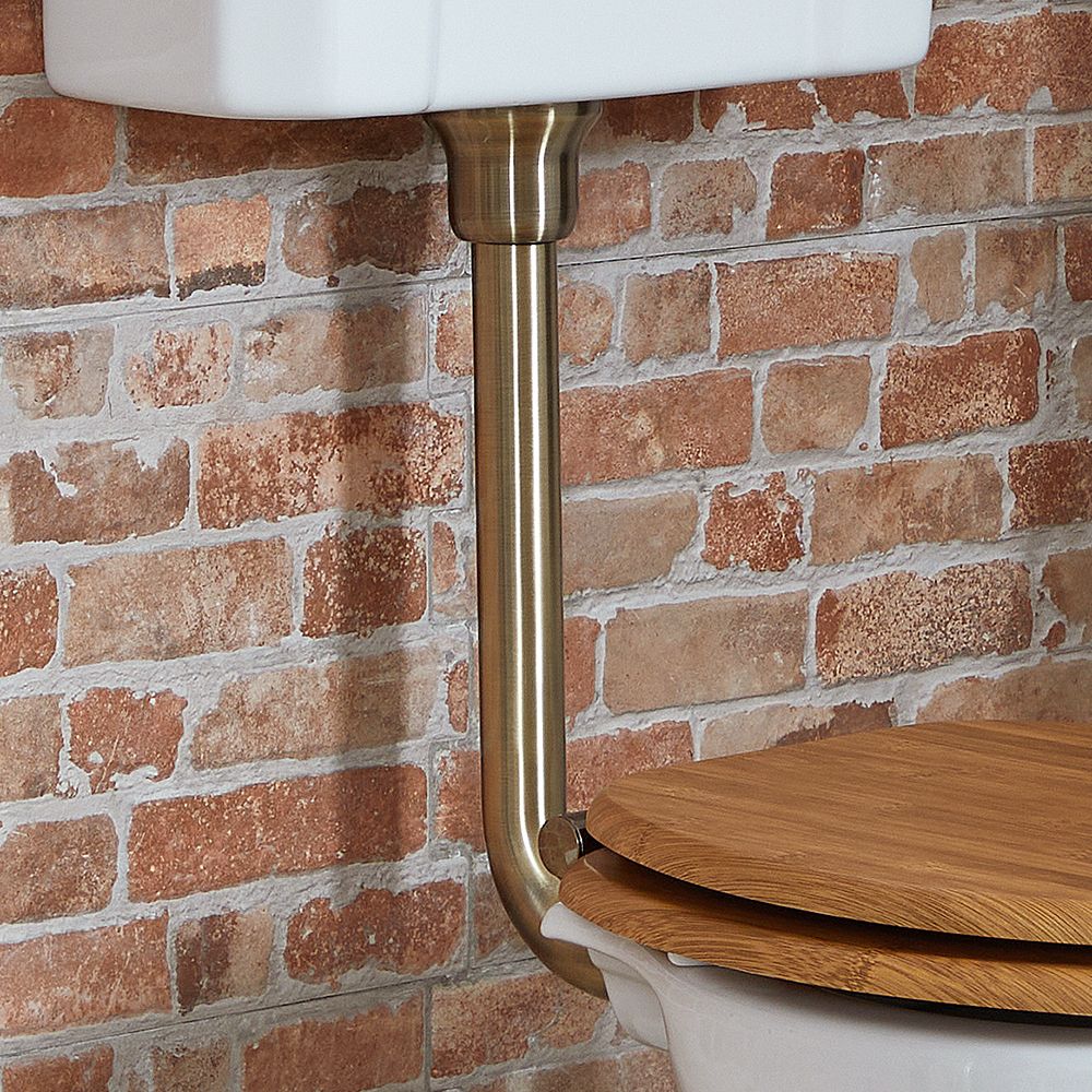 Milano Elizabeth - Low Level Toilet Flush Kit - Brushed Gold