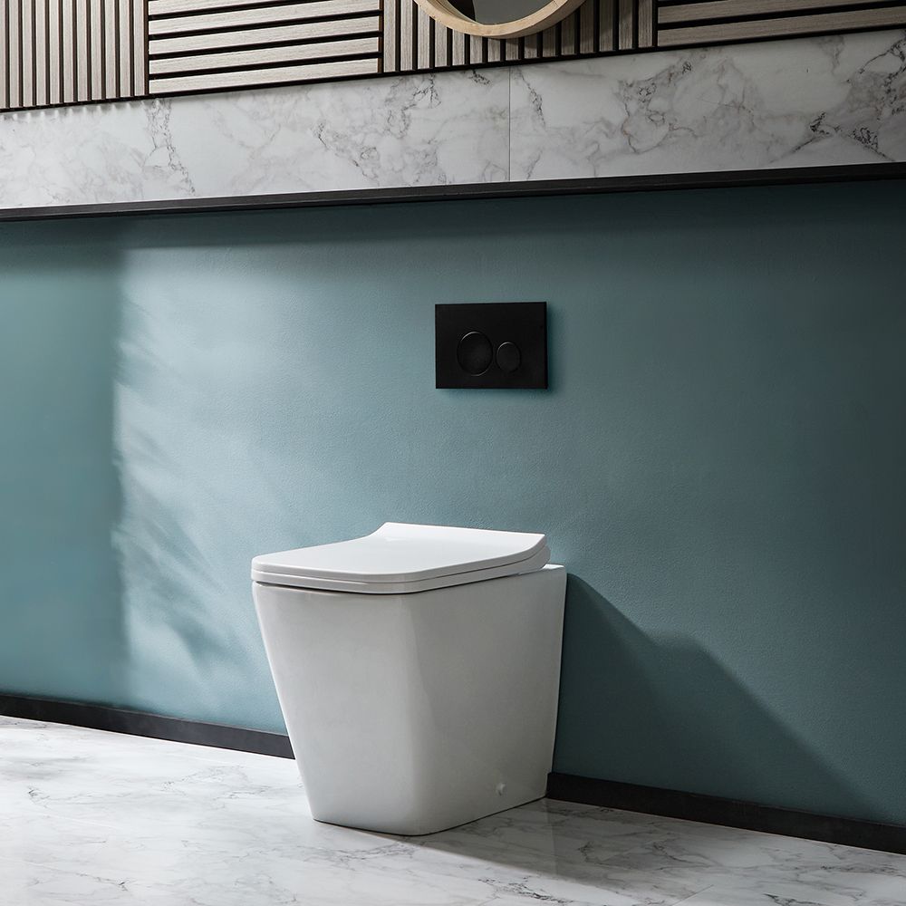 Milano Elswick - Modern Back to Wall Toilet with Soft Close Seat