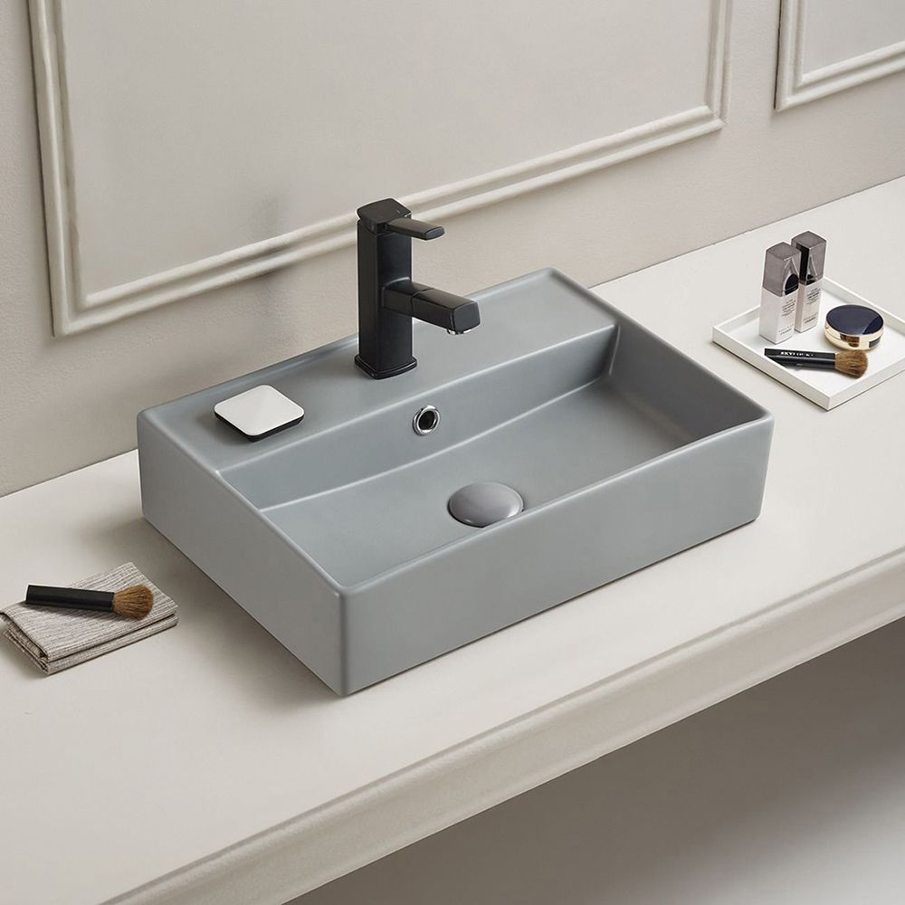 Milano Elements - Rectangular Countertop Basin - 500mm x 350mm (1 Tap ...