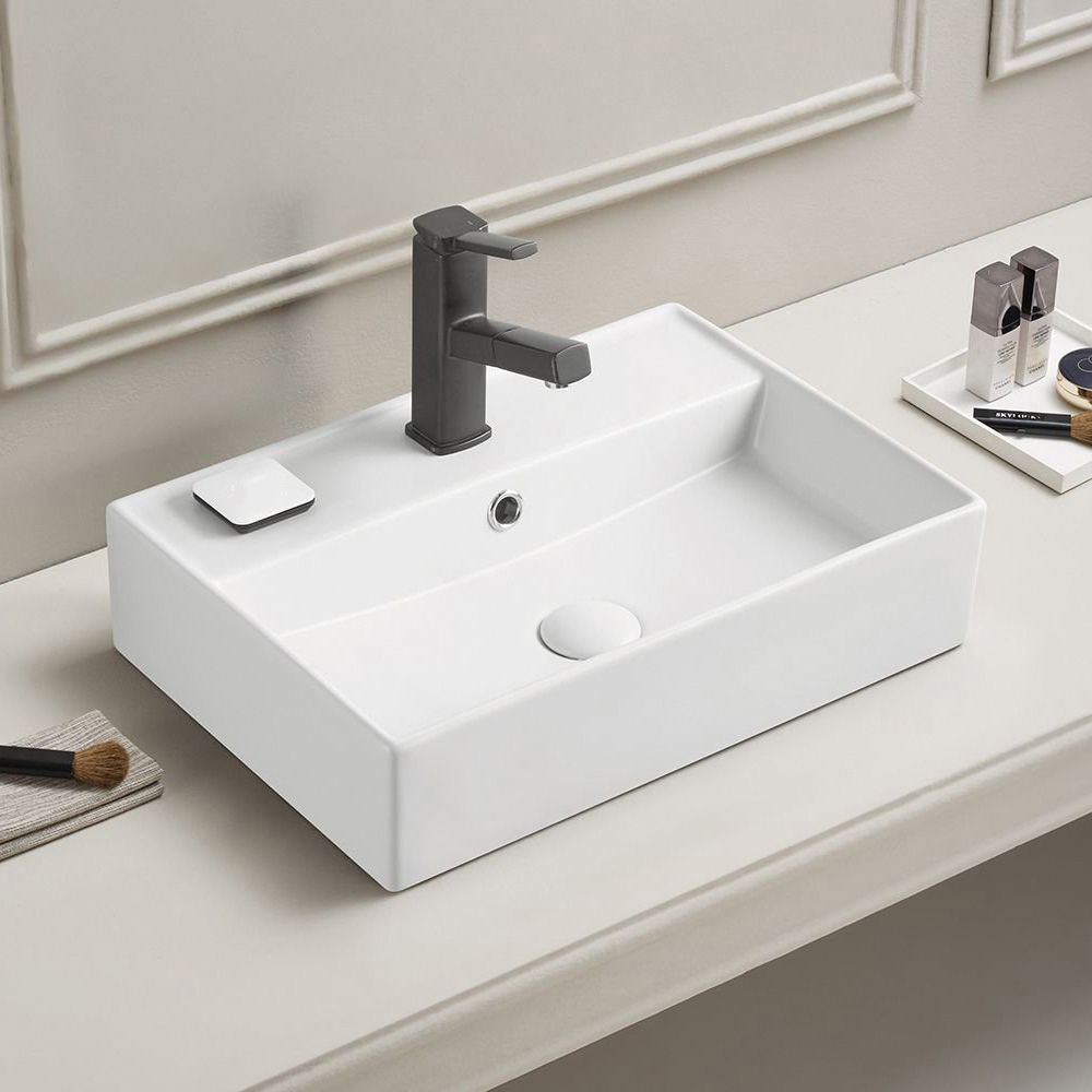 Milano Elements - Rectangular Countertop Basin - 500mm x 350mm (1 Tap ...