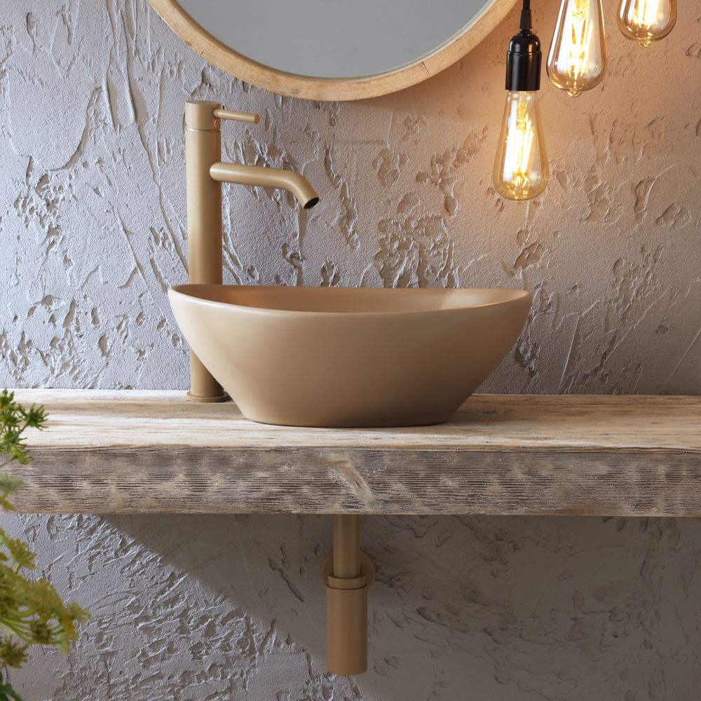 Milano Elements - Oval Countertop Basin - 405mm x 330mm (No Tap-Holes) - Choice of Finish