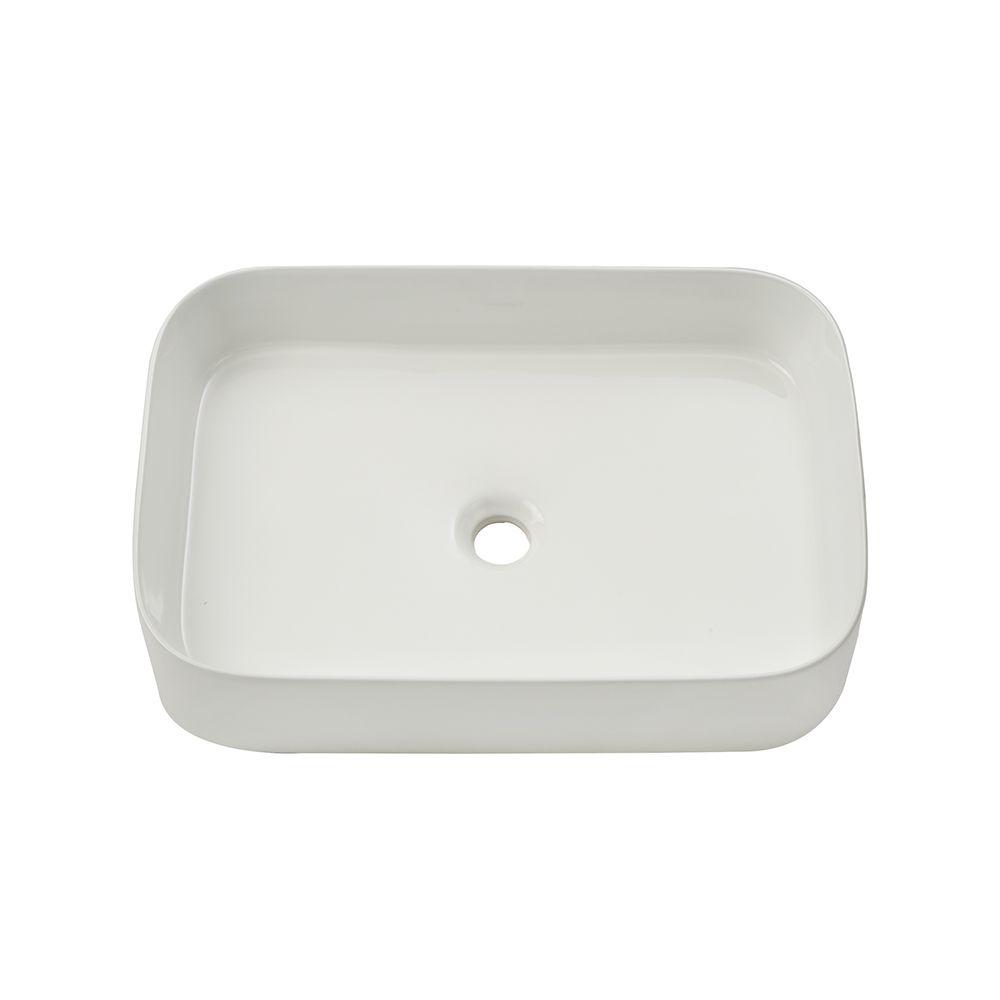 Milano Covent - White Modern Rectangular Countertop Basin - 550mm x ...