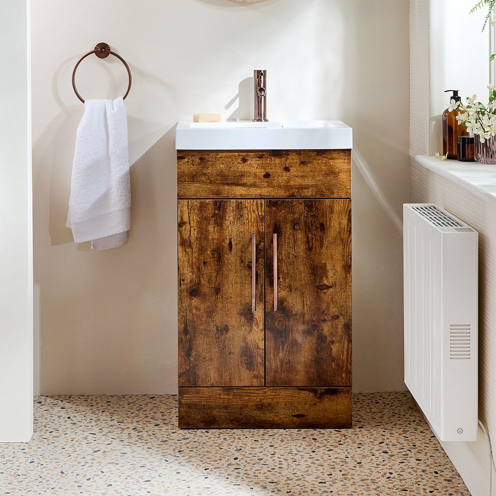 Milano Lurus - 500mm Modern Vanity Unit with Basin - Choice of Finish and Handles