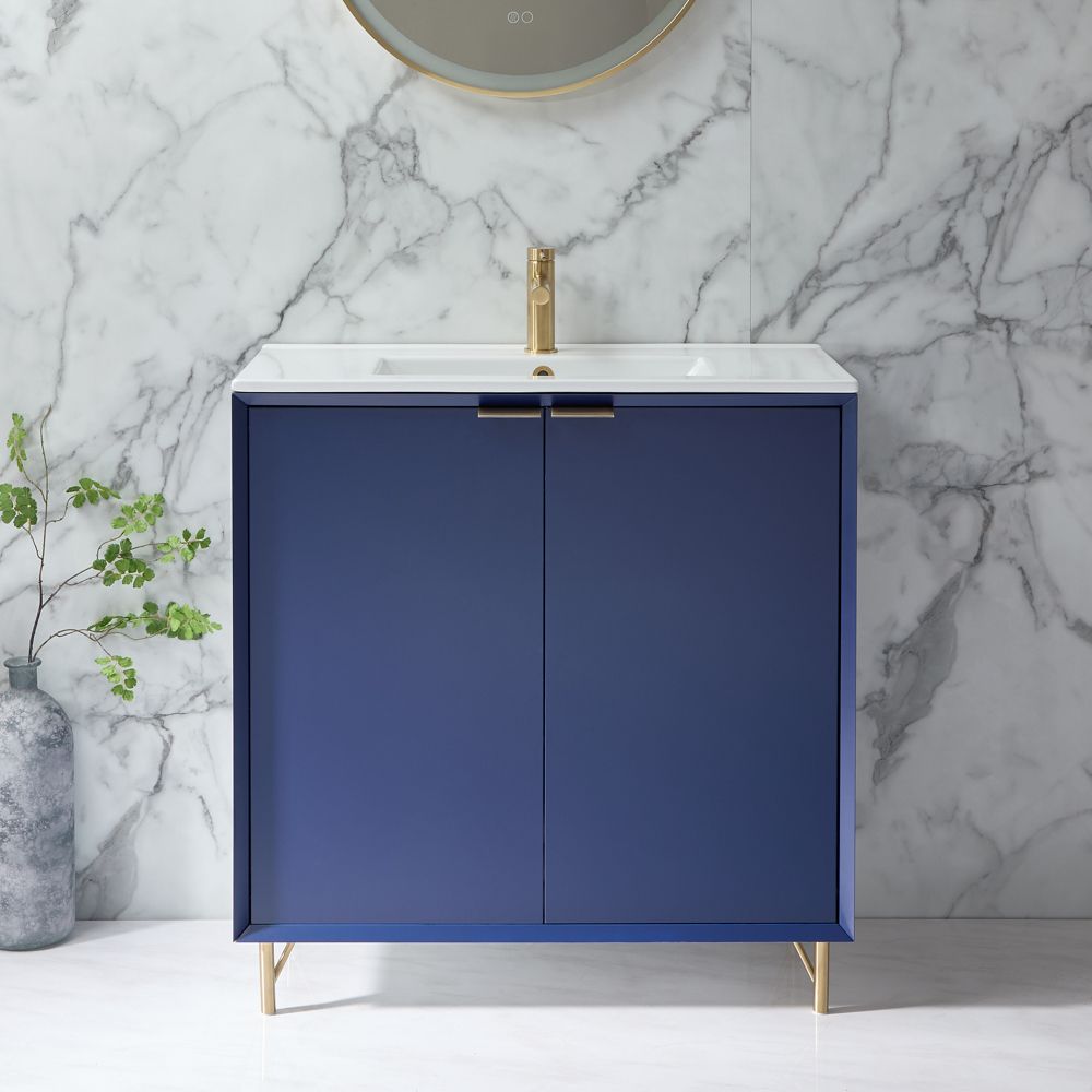 Milano Edge - 810mm Modern Vanity Unit with Basin - Choice of Finish and Handles