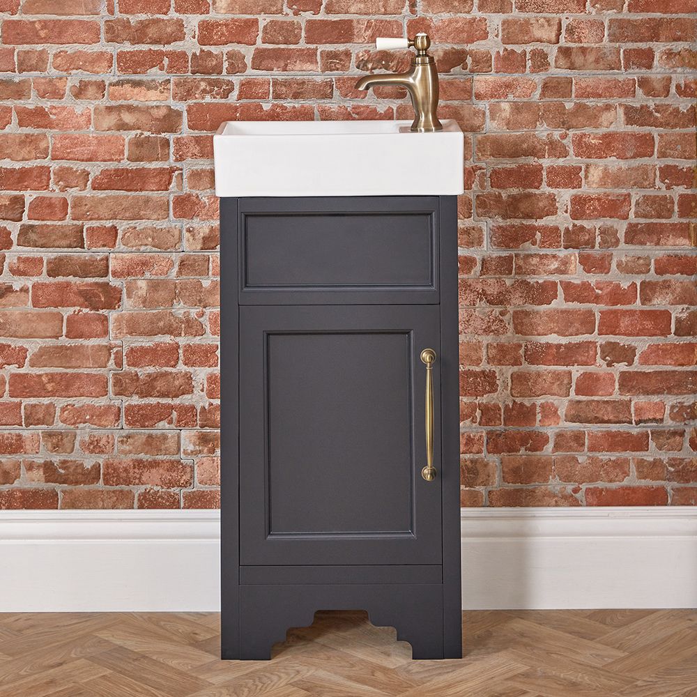 Milano Thornton - 400mm Traditional Cloakroom Vanity Unit with Basin - Choice of Finish and Handles
