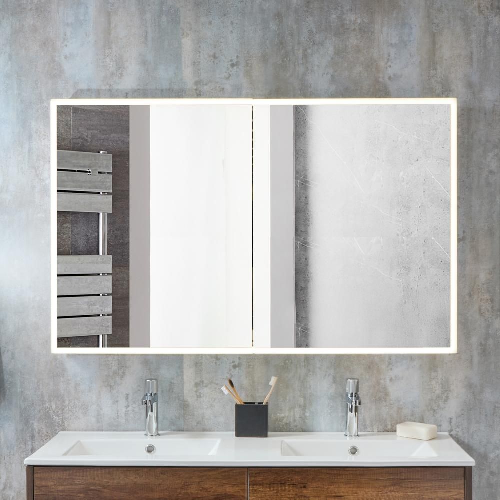 Milano Amelia - Modern LED Mirrored Cabinet - 1200mm x 750mm