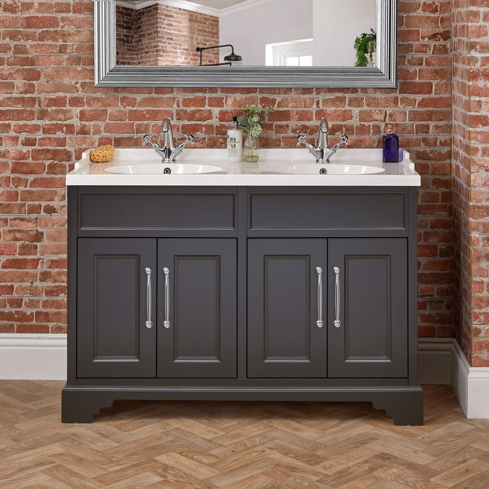 Milano Thornton - 1210mm Traditional Vanity Unit with Double Basin - Choice of Finish and Handles