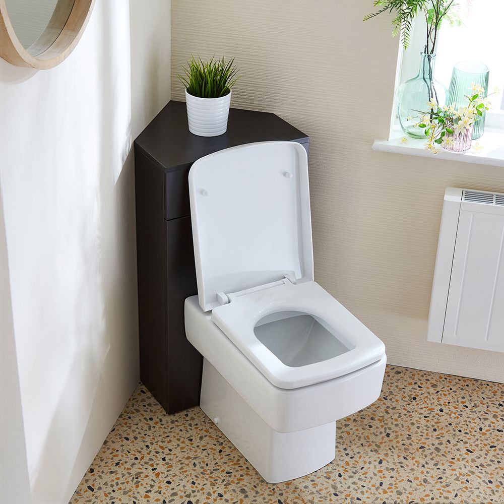 Milano Lurus - Modern Corner WC Unit with Elswick Back to Wall Toilet - Choice of Finish