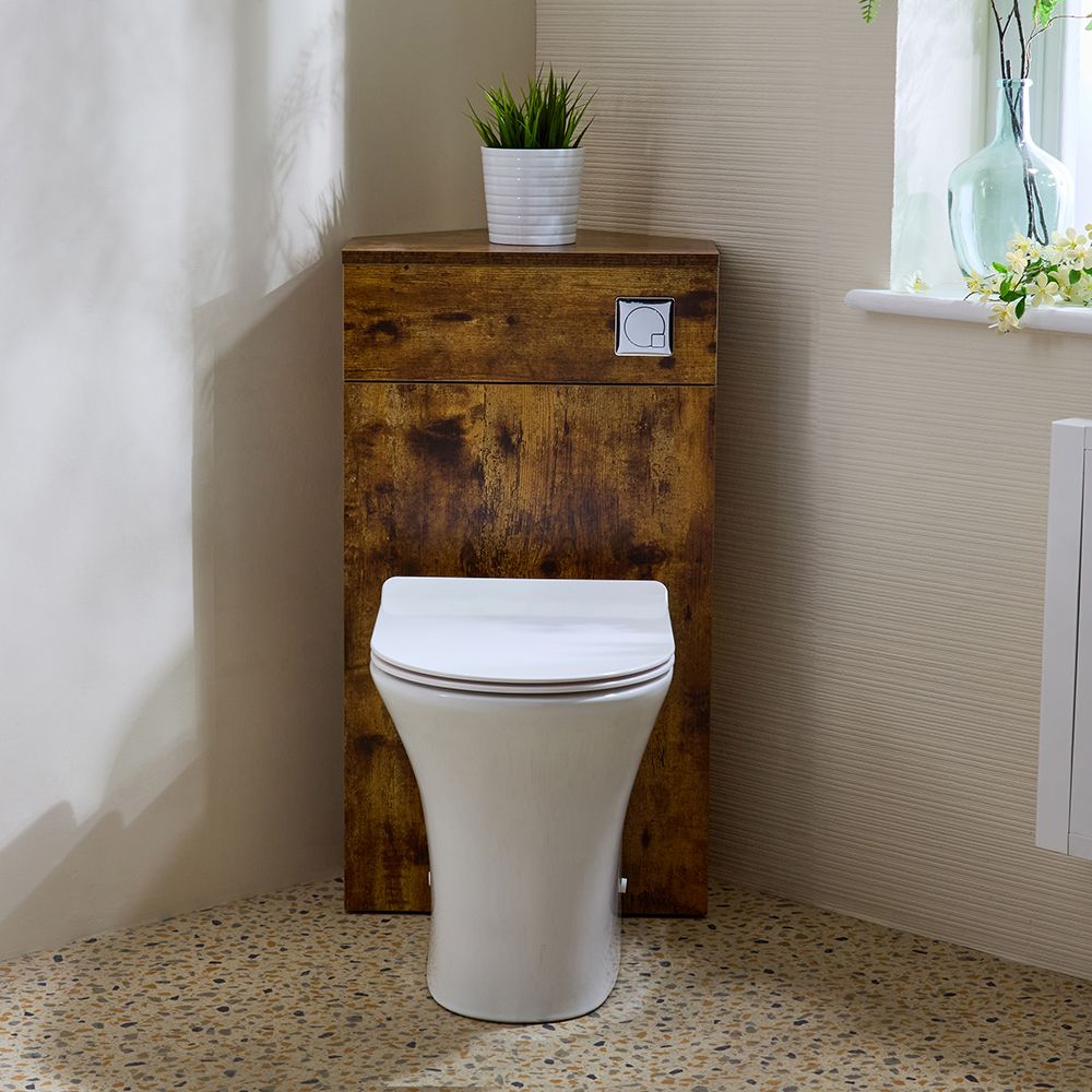 Milano Lurus - Modern Corner WC Unit with Marbury Back to Wall Toilet - Choice of Finish