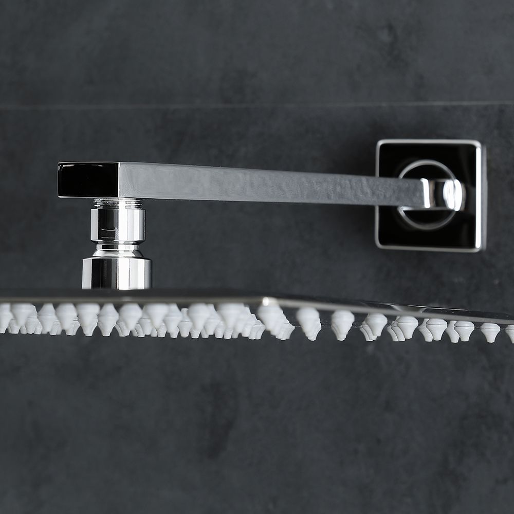 Milano Arvo - Wall Mounted Rectangular Shower Arm - Chrome