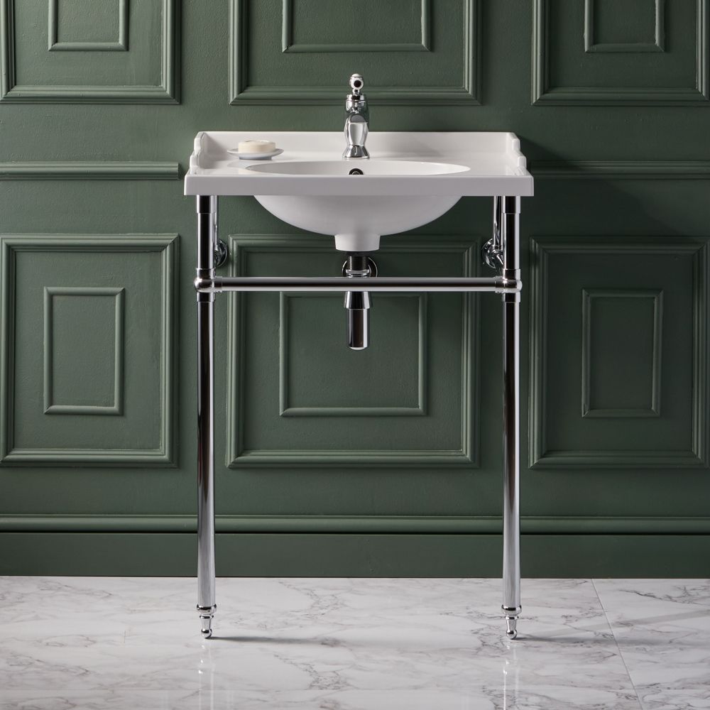 Milano Elizabeth - 630mm Traditional Basin and Washstand - Choice of Finish