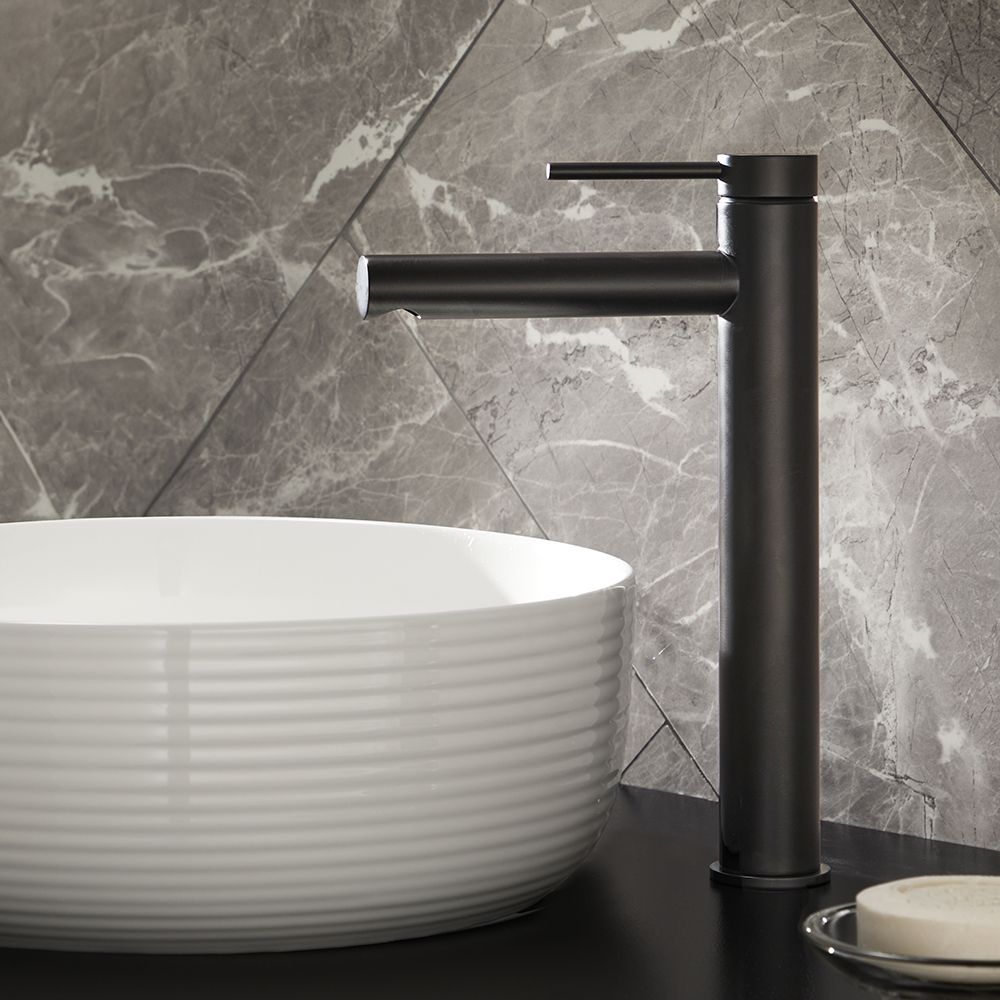 Milano Otto - Modern High Rise Mono Basin Mixer Tap - Choice of Finish