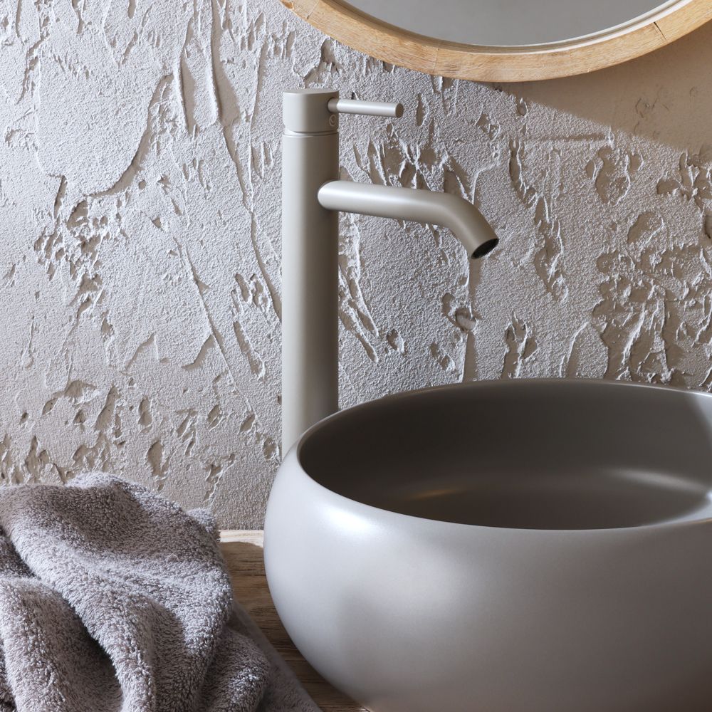 Milano Elements - Modern High Rise Mono Basin Mixer Tap - Choice of Finish