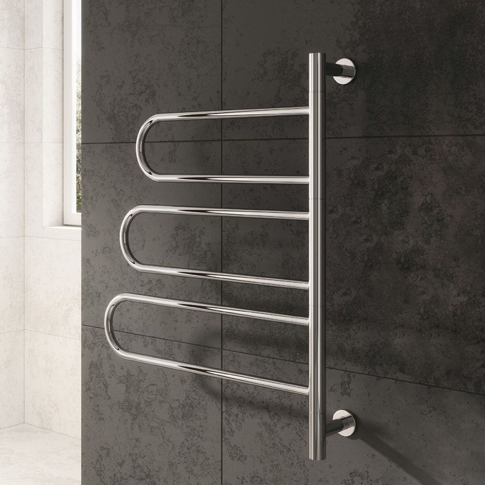 Reina Orne - Stainless Steel Dry Electric Heated Towel Rail - 760mm x 580mm - Polished Stainless Steel