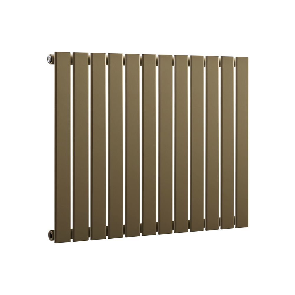 Milano Alpha - Flat Panel Horizontal Designer Radiator - 635mm Tall - Choice of Metallic Colours and Widths
