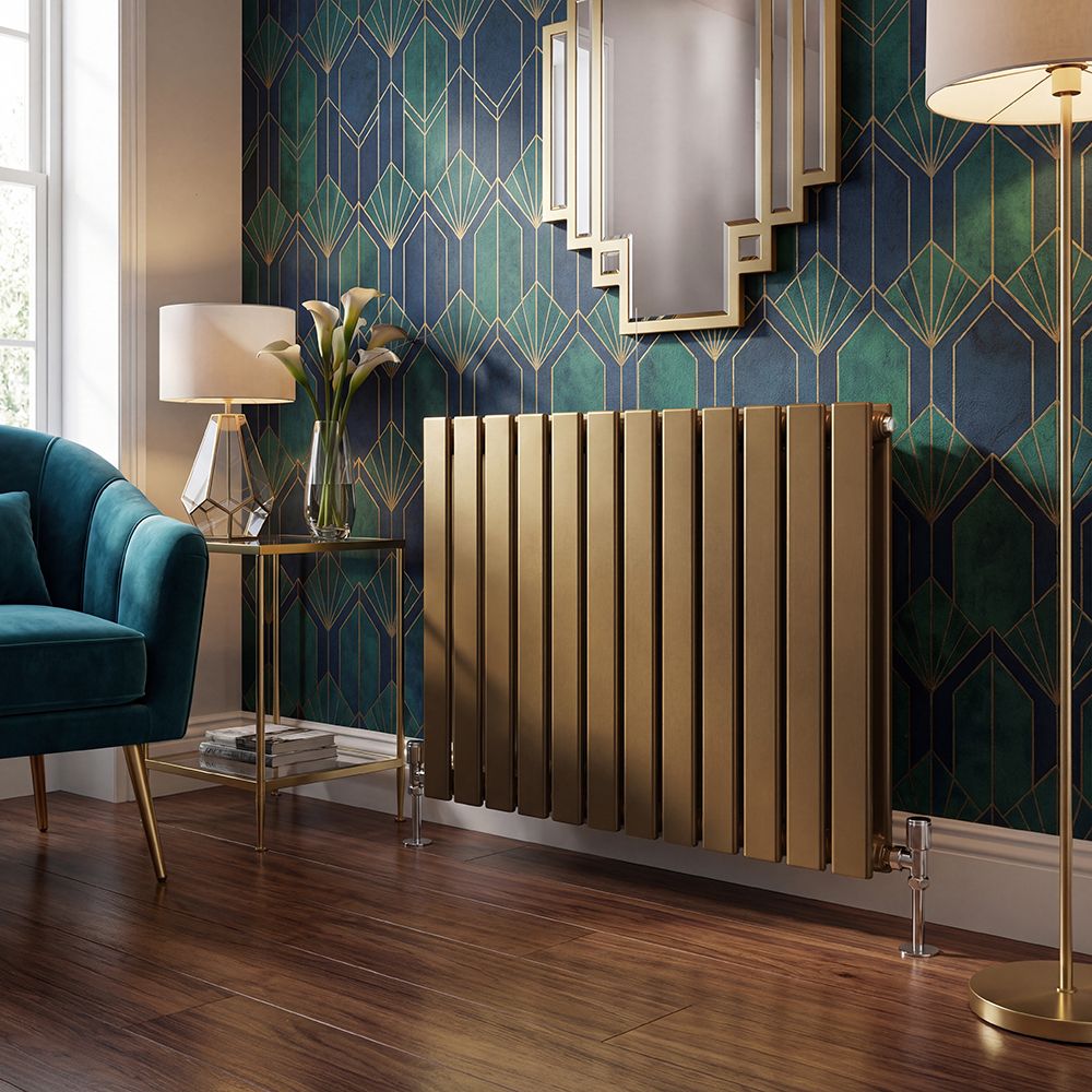 Milano Alpha - Flat Panel Horizontal Designer Radiator - Metallic Custom Colours