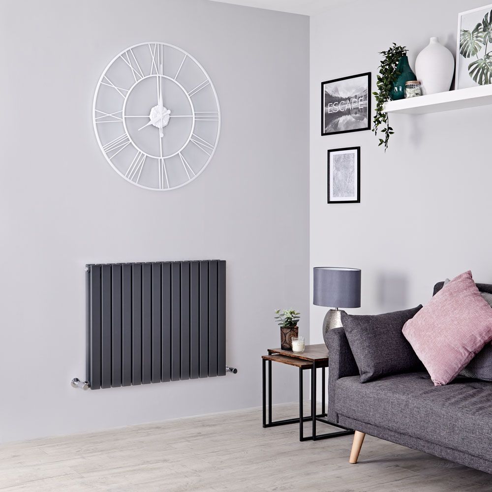 Milano Capri - Anthracite Horizontal Designer Radiator - Choice Of Size