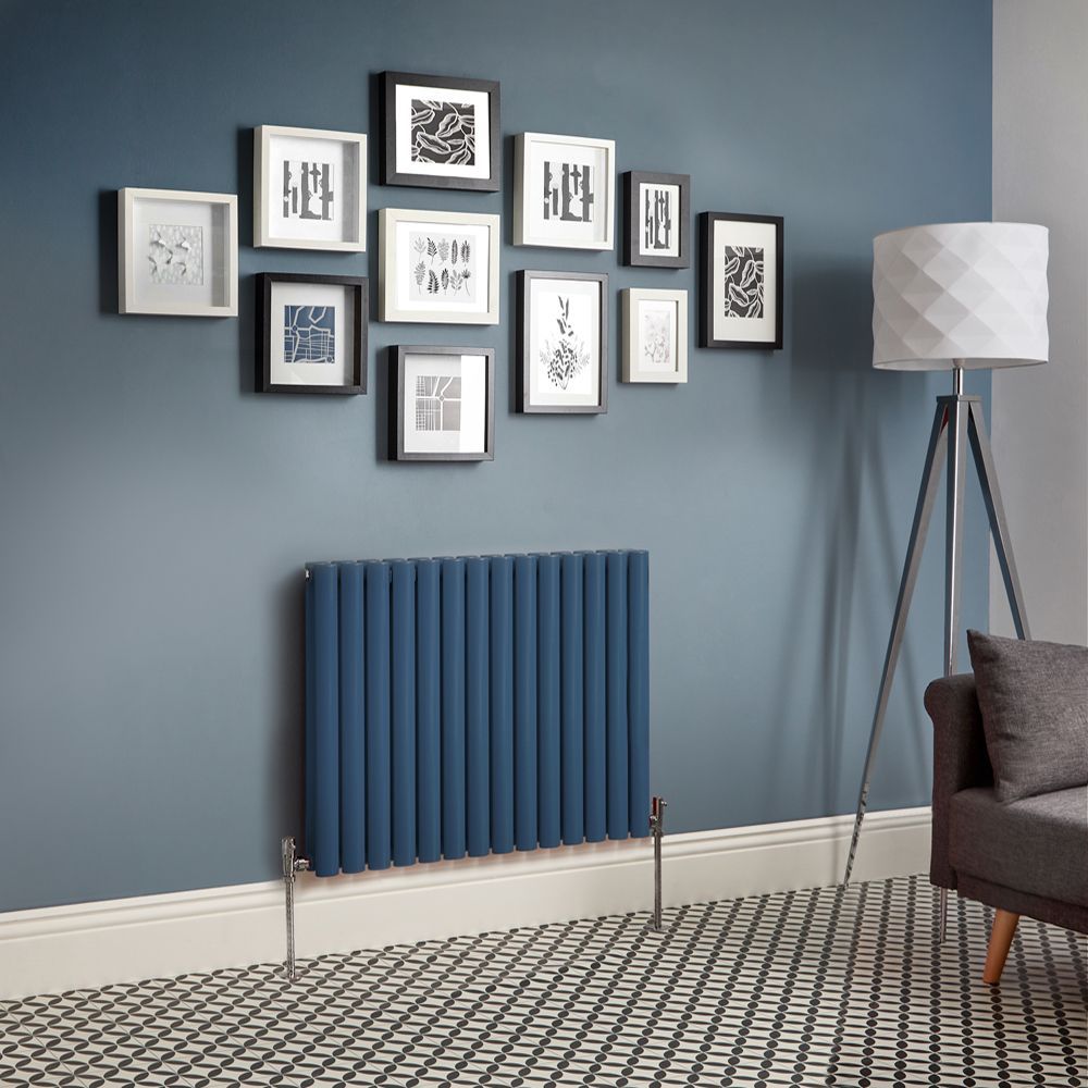 Milano Aruba - Deep Sea Blue Horizontal Designer Radiator (Double Panel) - Choice of Sizes