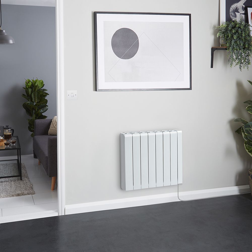 ECOSO Tuc - White Ceramic Core 2000W Plug-In Smart Electric Heater - 570mm x 714mm