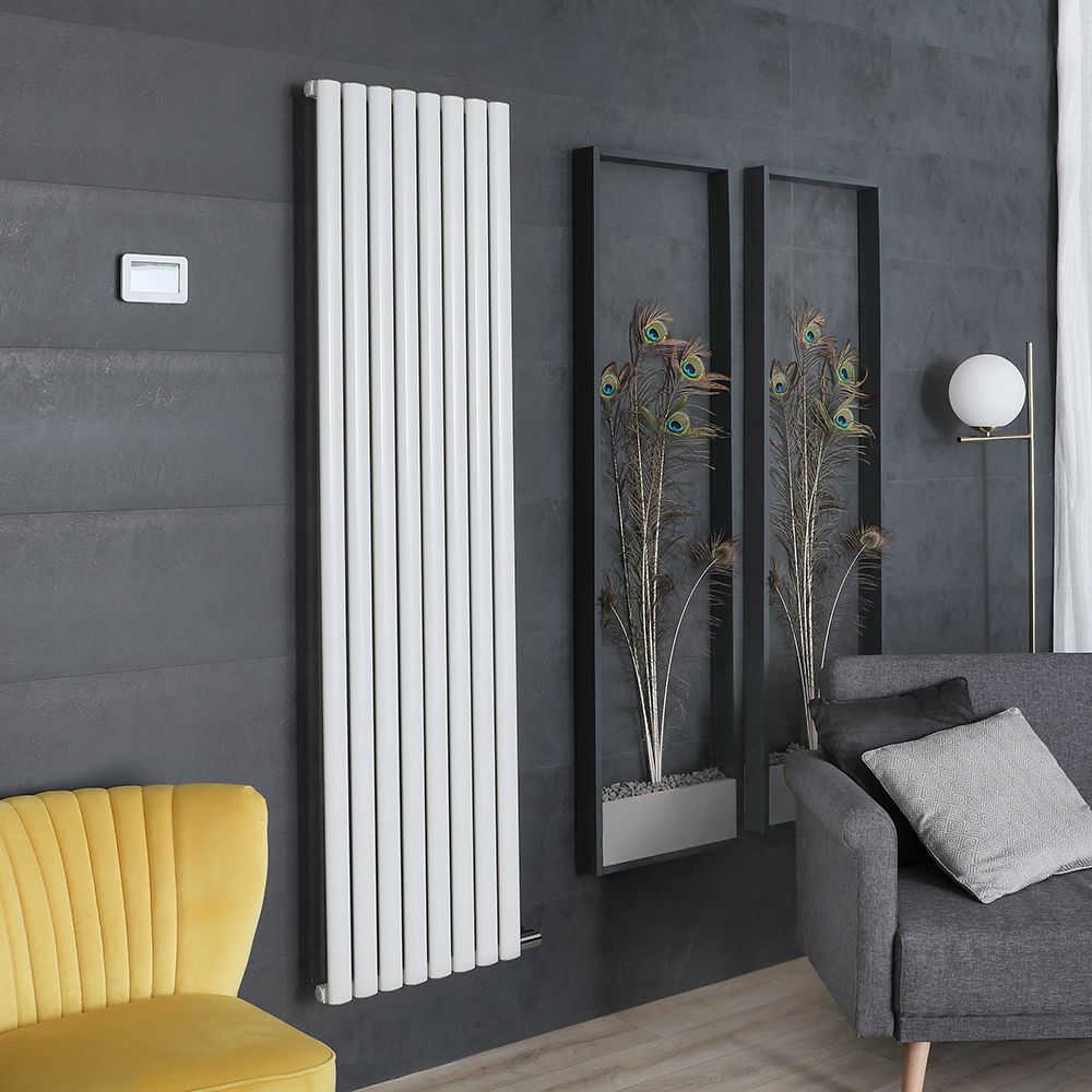 Milano Aruba Ardus - White Dry Heat 1200W Vertical Electric Designer Radiator - 1784mm x 472mm - Choice of Wi-Fi Thermostat