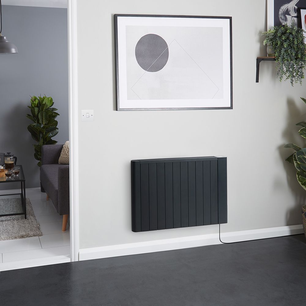 Milano Torr - Black Dry Heat 2000W Plug-In Smart Electric Heater - 533mm x 1013mm