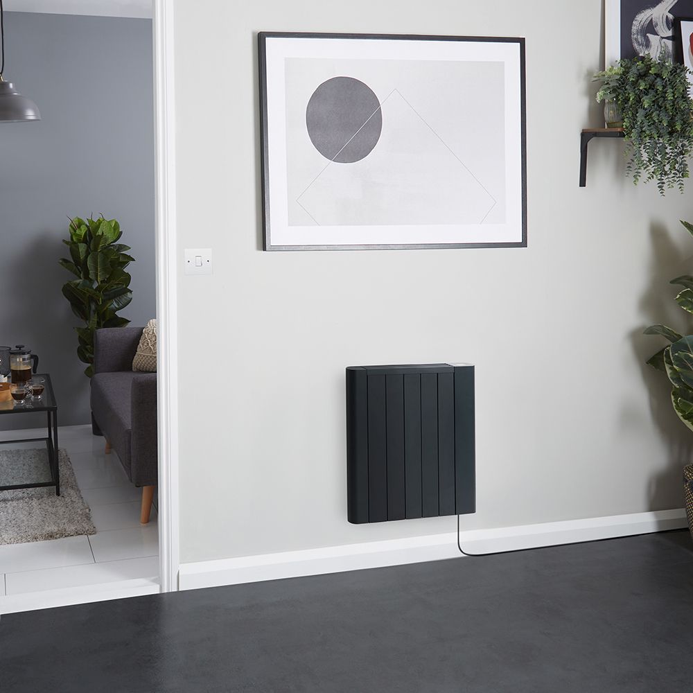Milano Torr - Black Dry Heat 900W Smart Electric Heater - 533mm x 595mm