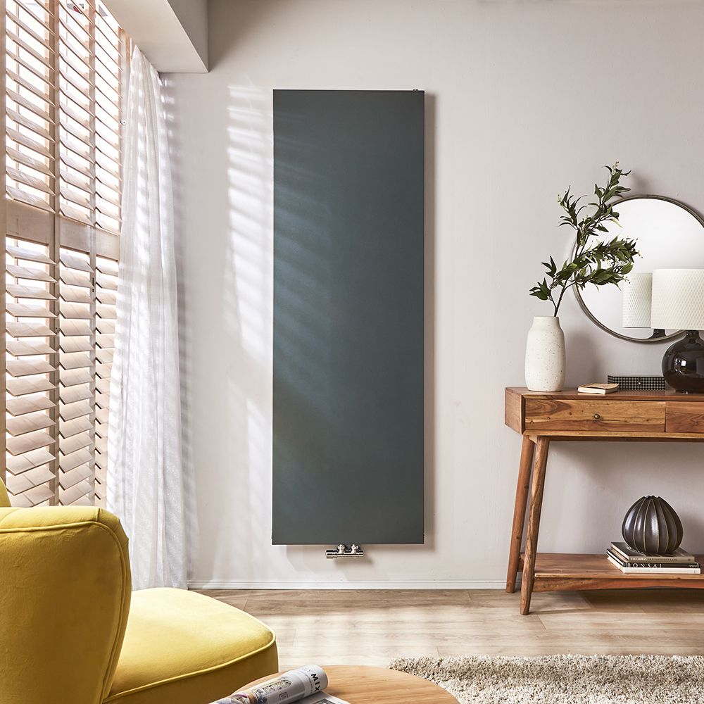 Milano Riso - Steel Blue Vertical Designer Radiator - 1800mm x 600mm