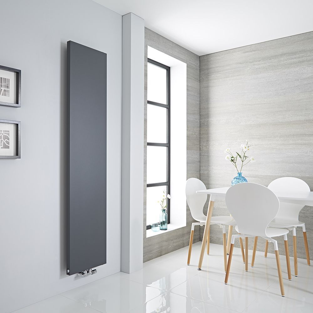 Milano Riso - Anthracite 1800mm Vertical Designer Radiator (Single Panel) - Choice of Size