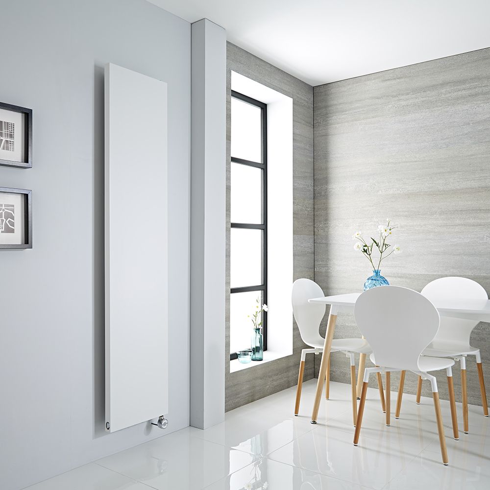 Milano Riso Electric - Flat Panel Vertical Designer Radiator - Choice of Finish and Size