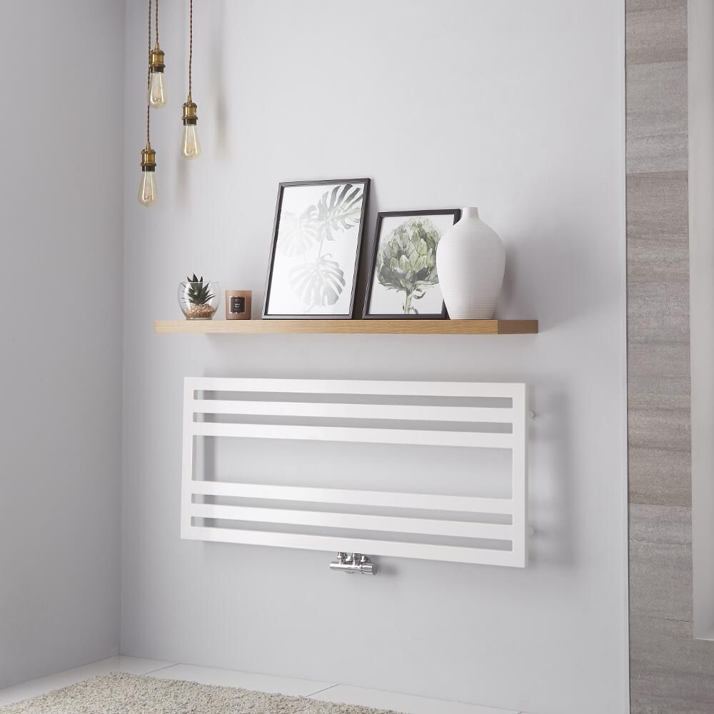 Lazzarini Way Urbino - White Designer Heated Towel Rail - 500mm x 1200mm