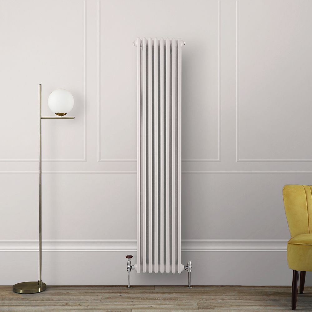 Milano Windsor - Rose Petal Pink 1800mm Vertical Traditional Triple Column Radiator - Choice of Size