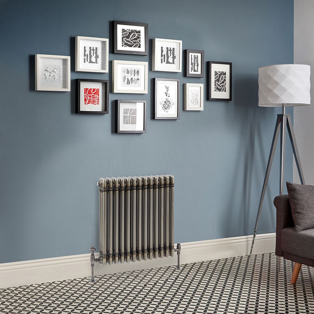 Milano Windsor - Lacquered Raw Metal Horizontal Traditional Column Radiator (Triple Column) - Choice of Size