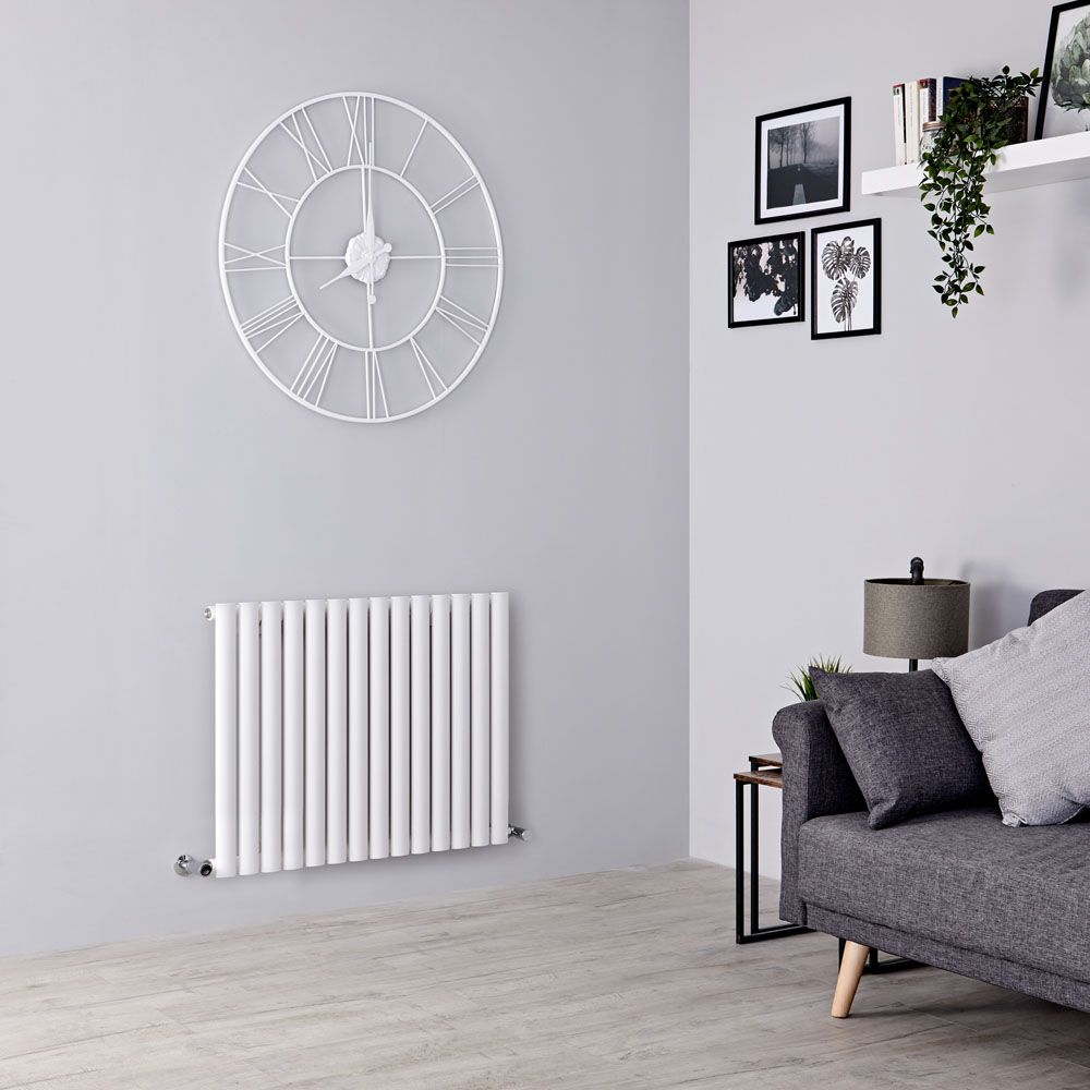 Milano Aruba - White Horizontal Designer Radiator - 635mm x 826mm (Single Panel)