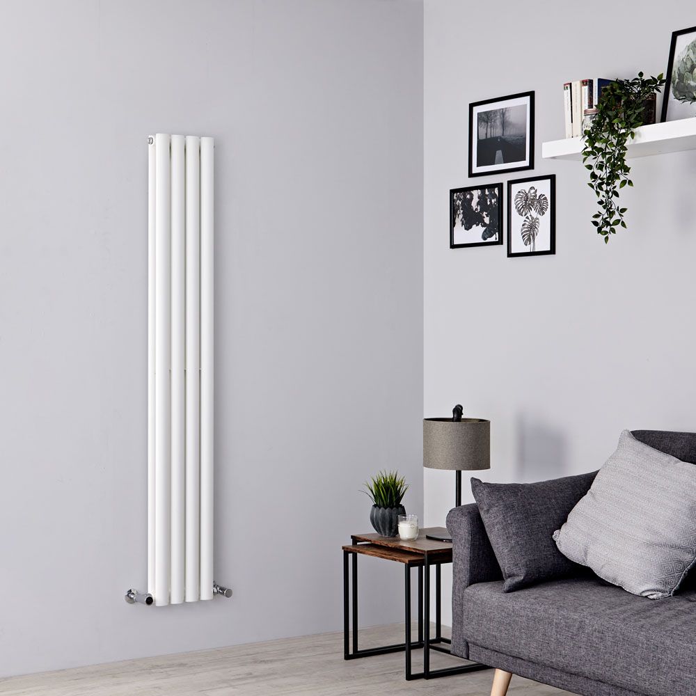 Milano Aruba Slim - White Space-Saving Vertical Designer Radiator - 1600mm x 236mm (Double Panel)