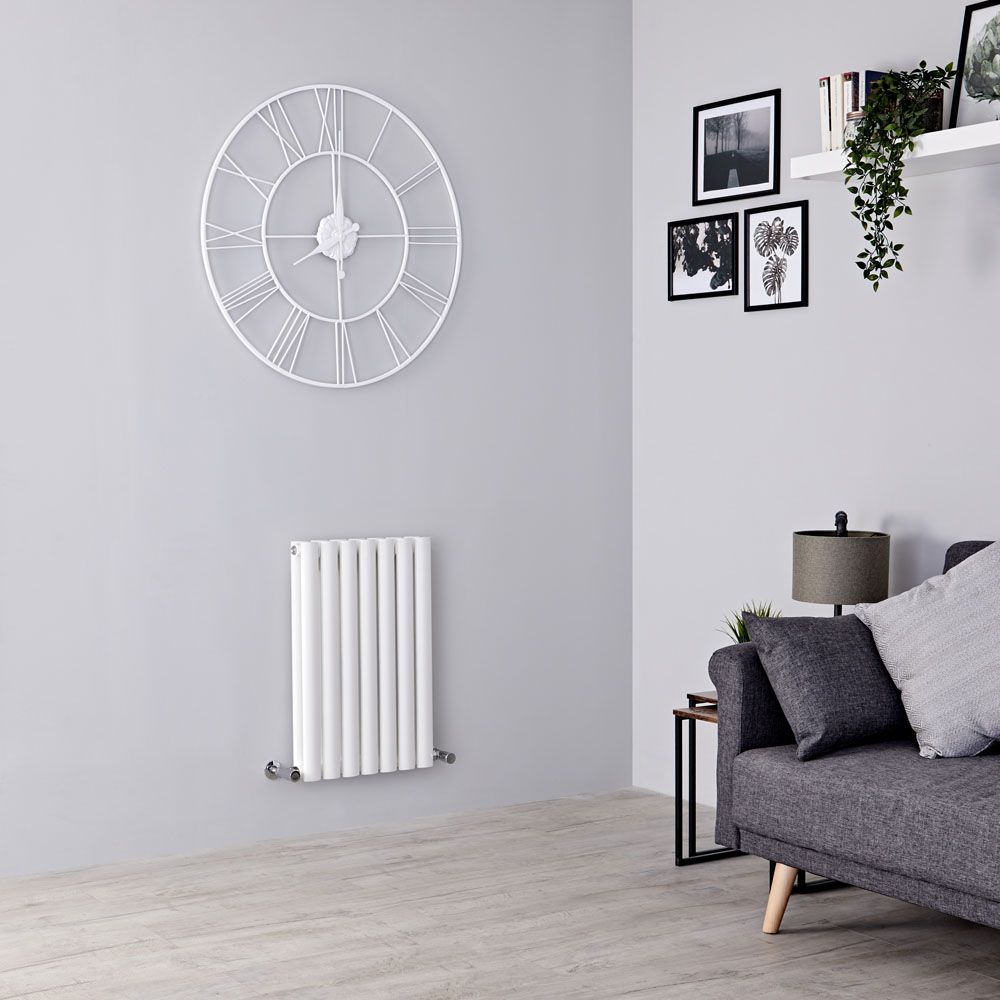 Milano Aruba - White Horizontal Designer Radiator - 635mm x 413mm (Double Panel)