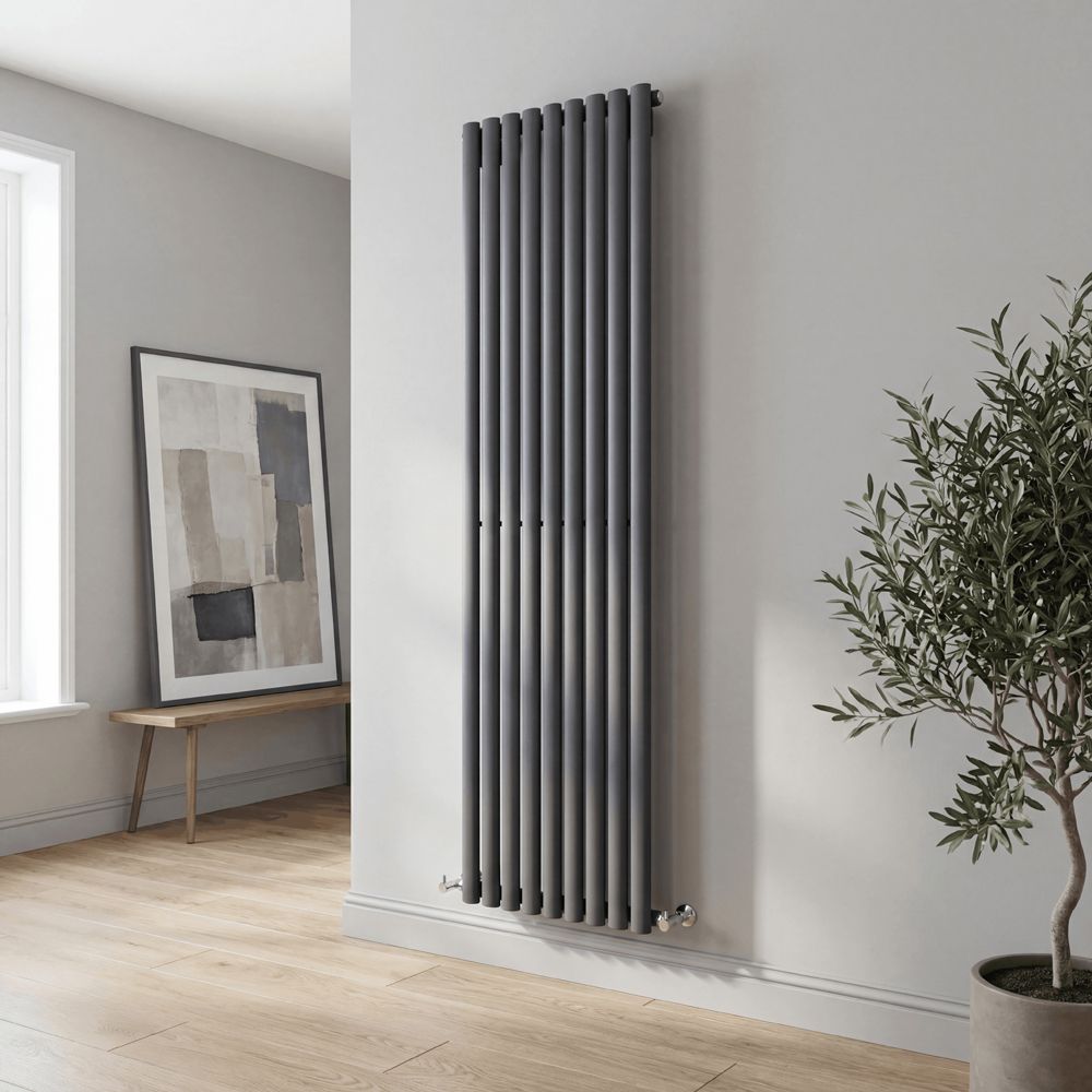 Sterling Quinn - Vertical Designer Radiator - 1750mm Tall - Choice of Finish and Width