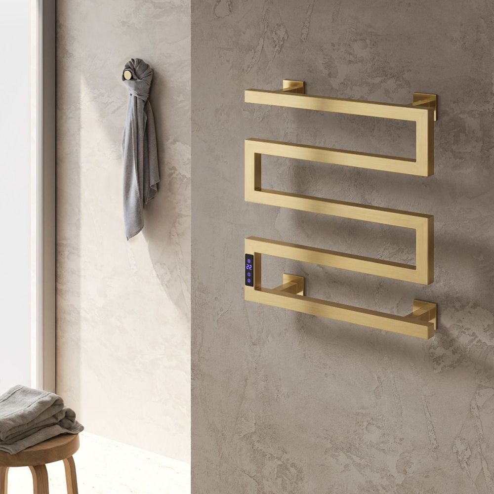 Reina Vispa - Stainless Steel Dry Electric Heated Towel Rail - 510mm x 500mm - Choice of Finish