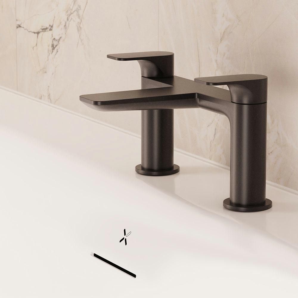 Crosswater Fuse - 2-Hole Deck Mounted Bath Filler Tap - Choice of Finish