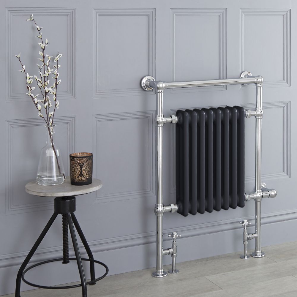 Milano Elizabeth - Anthracite Traditional Heated Towel Rail - Choice of Size
