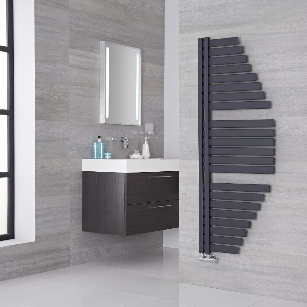 Lazzarini Way Spinnaker - Anthracite Designer Heated Towel Rail - 1460mm x 547mm