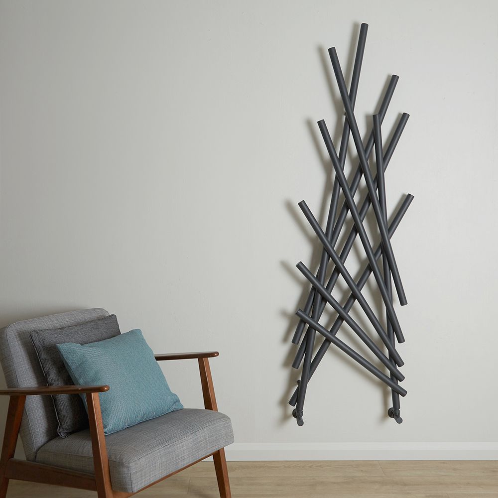 Lazzarini Way Shanghai - Anthracite Designer Radiator - 1734mm x 567mm