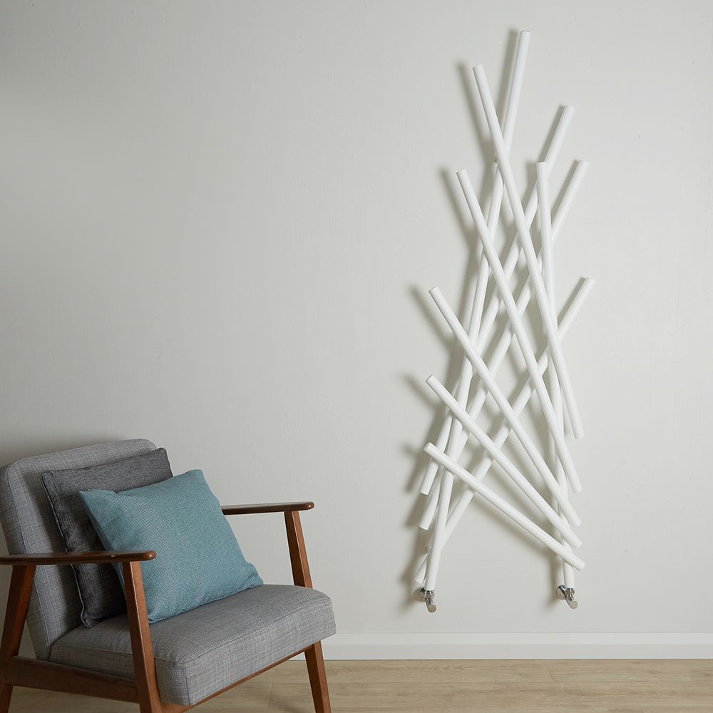 Lazzarini Way Shanghai - Mineral White Designer Radiator - 1734mm x 567mm